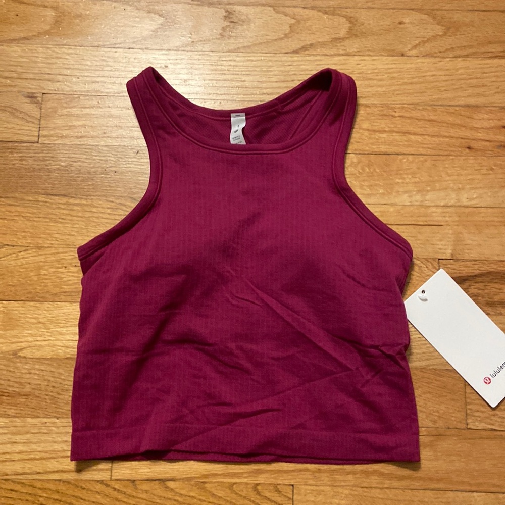 NWT Lululemon ebb to street crop tank
